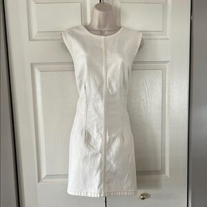 Abercrombie & Fitch White Sleeveless Denim Dress